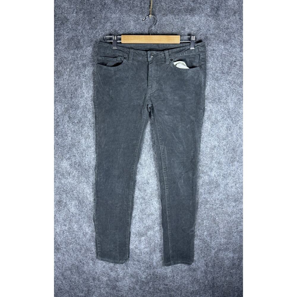 Patagonia Pants Women 30 Straight Leg Gray Corduroy Regular Fit Organic Cotton